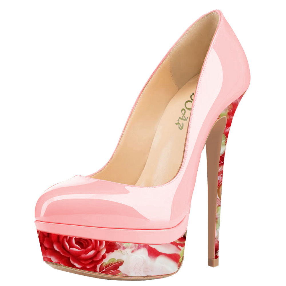 Pink floral hot sale pumps