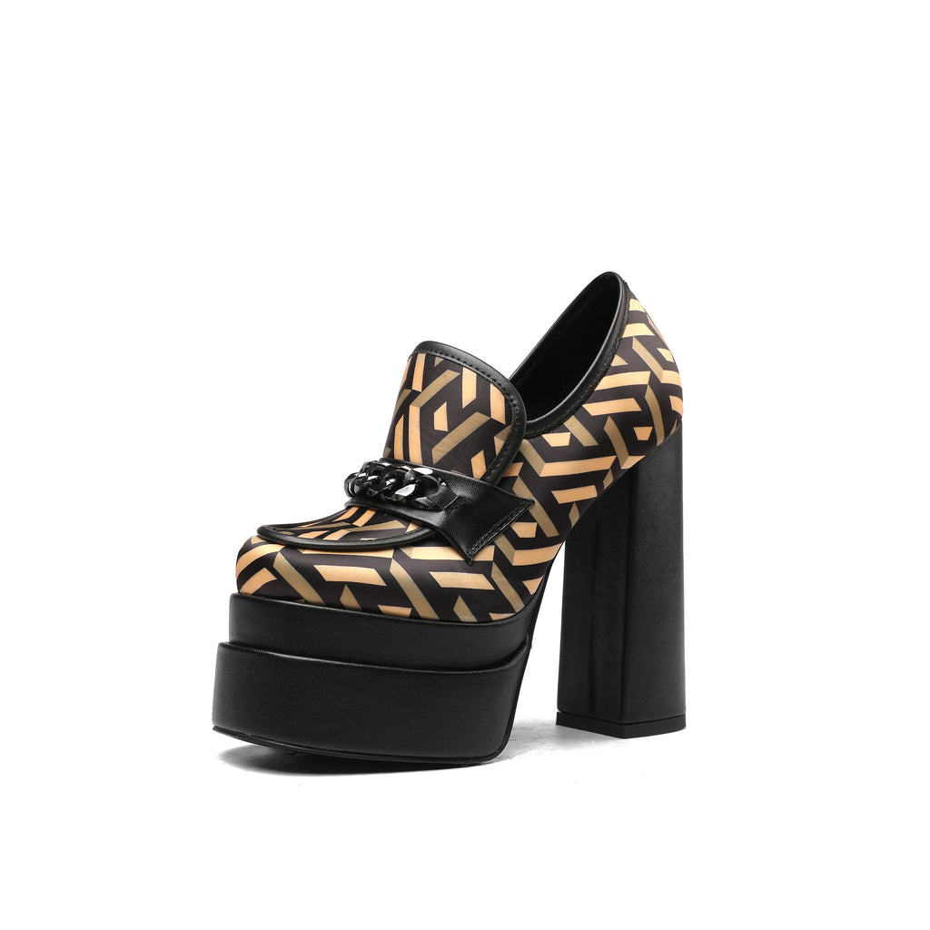 New Look BAR BLOCK HEEL LOAFERS - High heels - black - Zalando.de